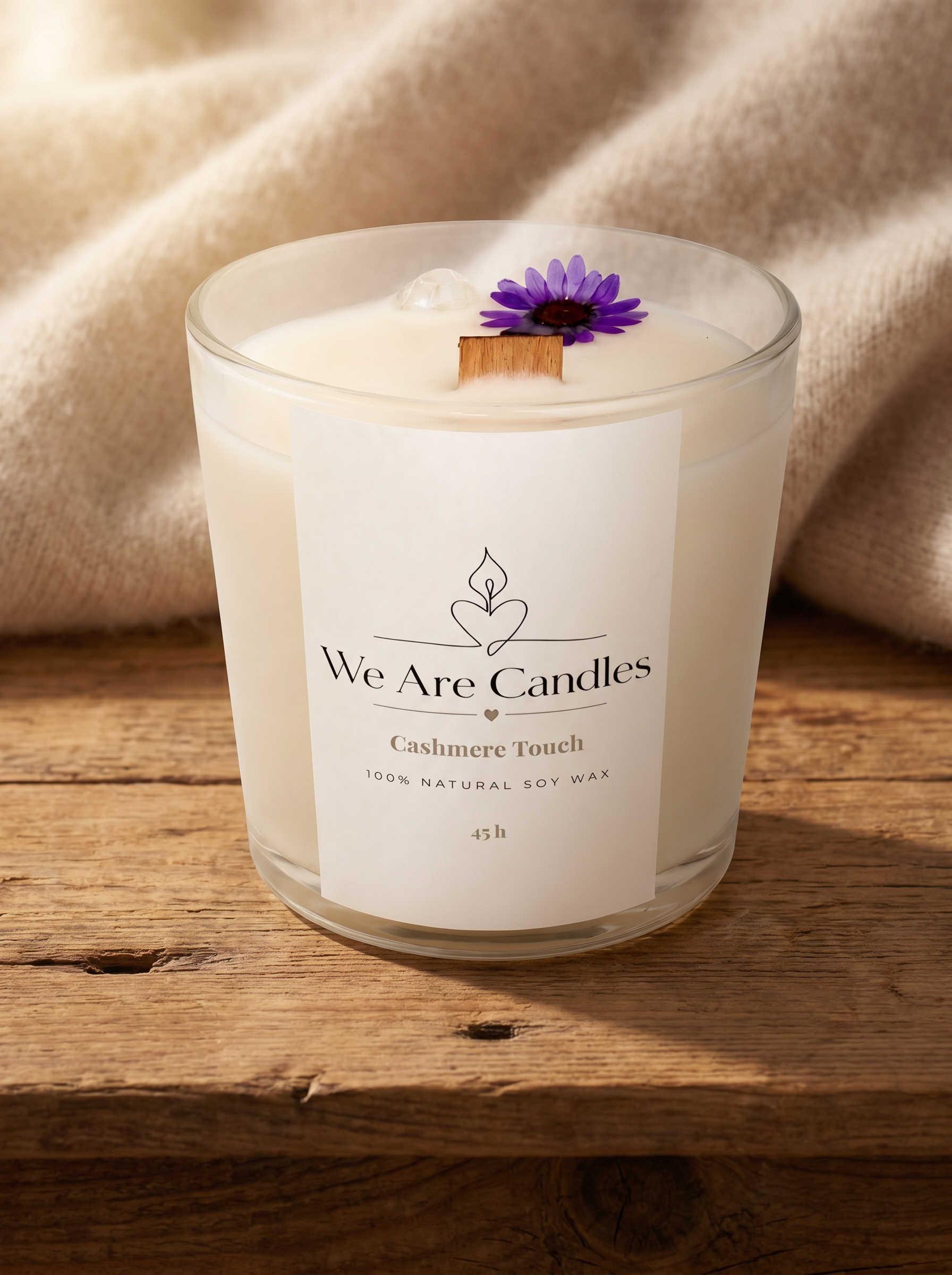 Cashmere Touch — голяма ароматна свещ с аромат на кашмир (45ч) - Image 2
