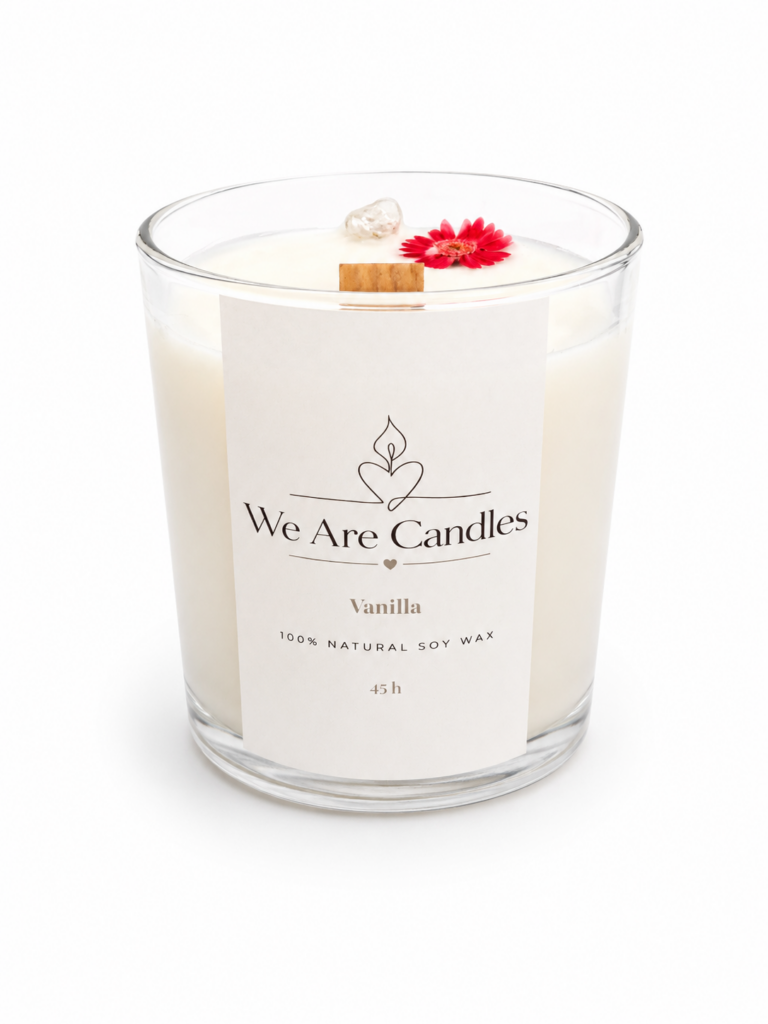 Свещ с аромат на ванилия Vanilla с дървен фитил — We Are Candles