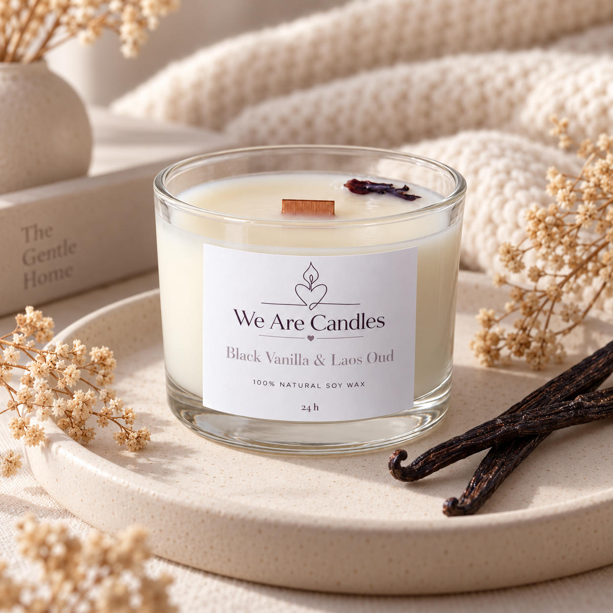 Black Vanilla & Laos Oud | Малка соева свещ, до 24 ч - Image 2